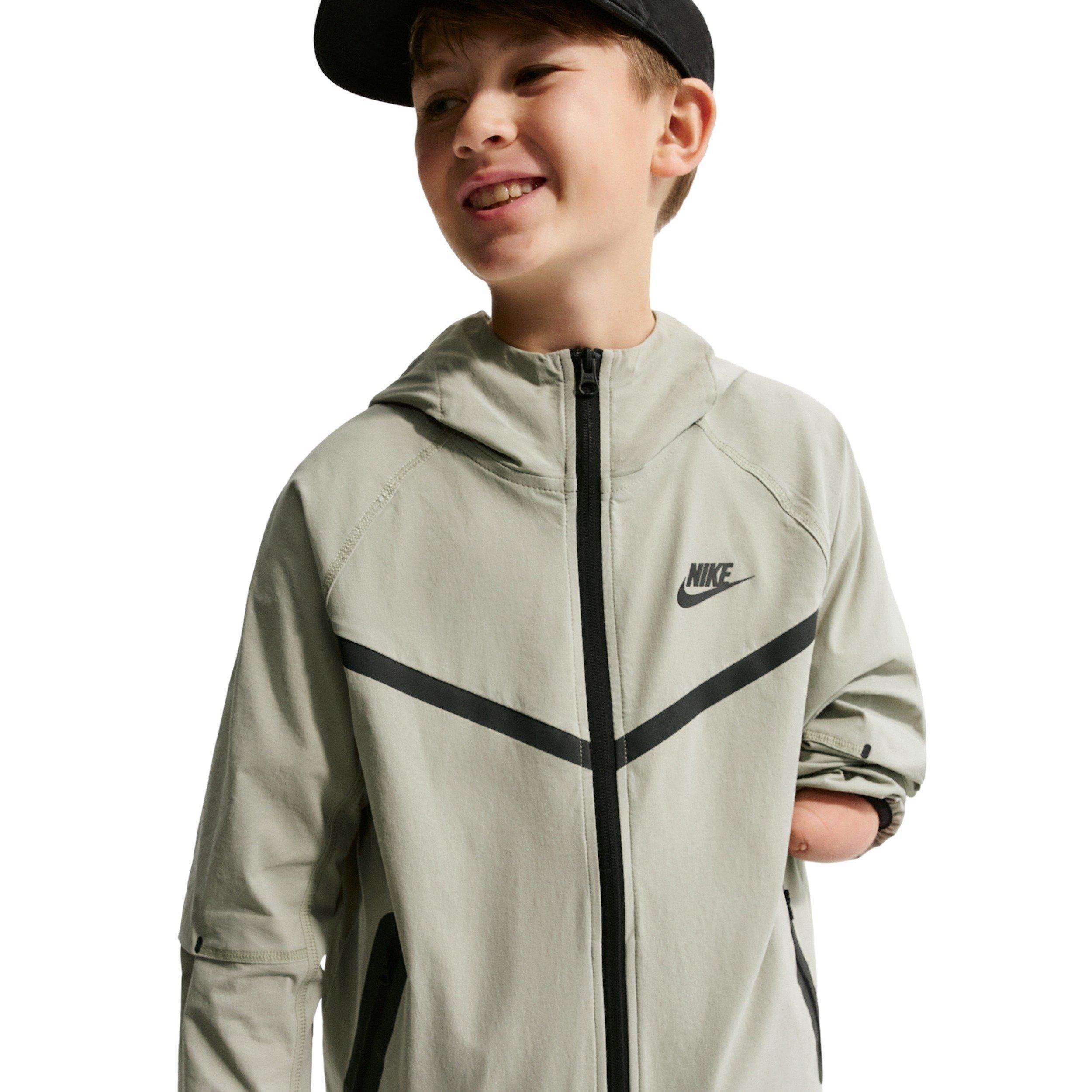 Nike Big Boys' Tech Woven Jacket - Light Green - LIGHT GREEN